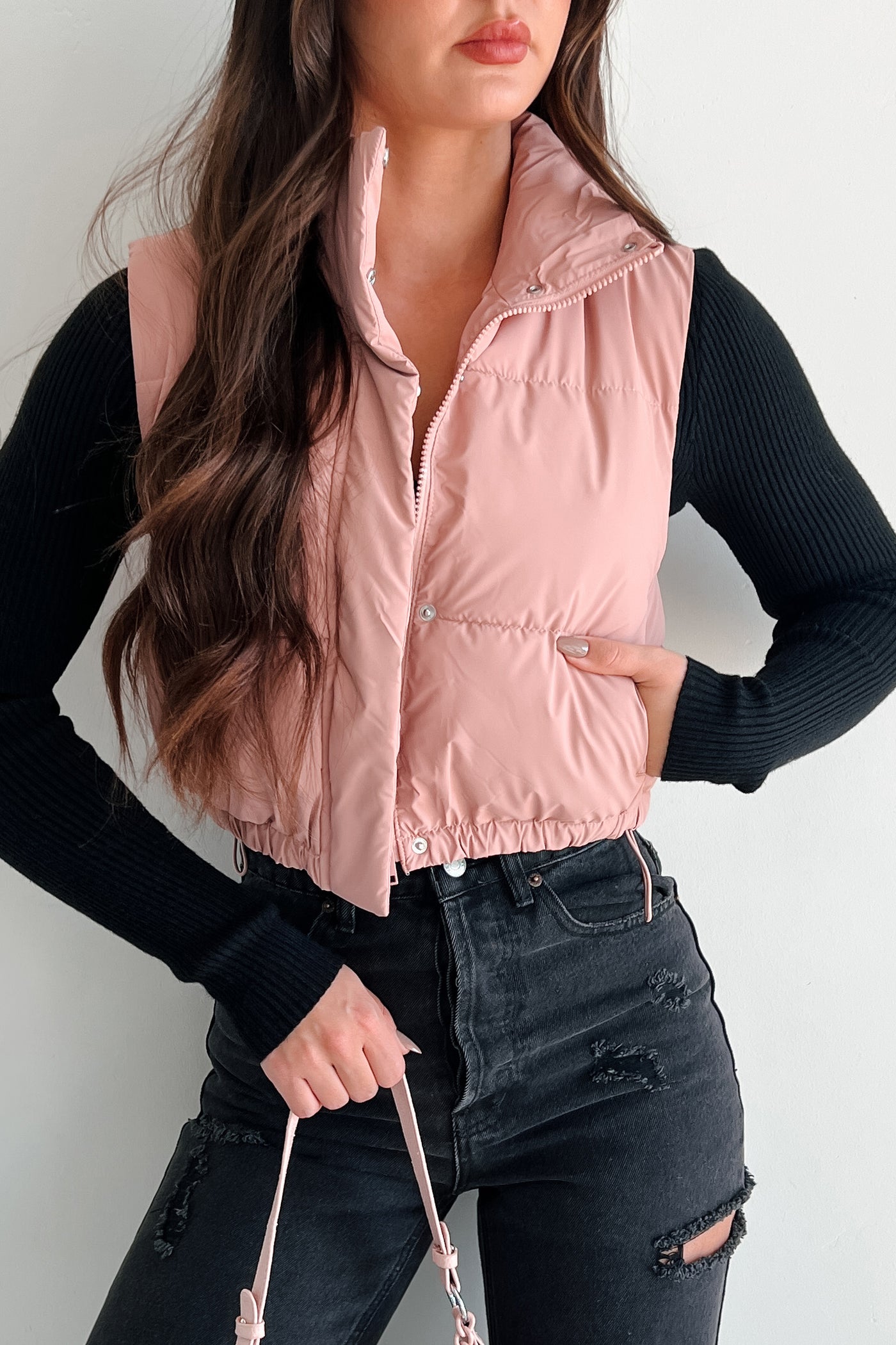 Cooling Off Puffer Vest (Dark Pink)- Ships By 10/17