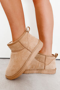 Cozy Pines Fur Lined Ankle Booties (Oatmeal Suede) - NanaMacs