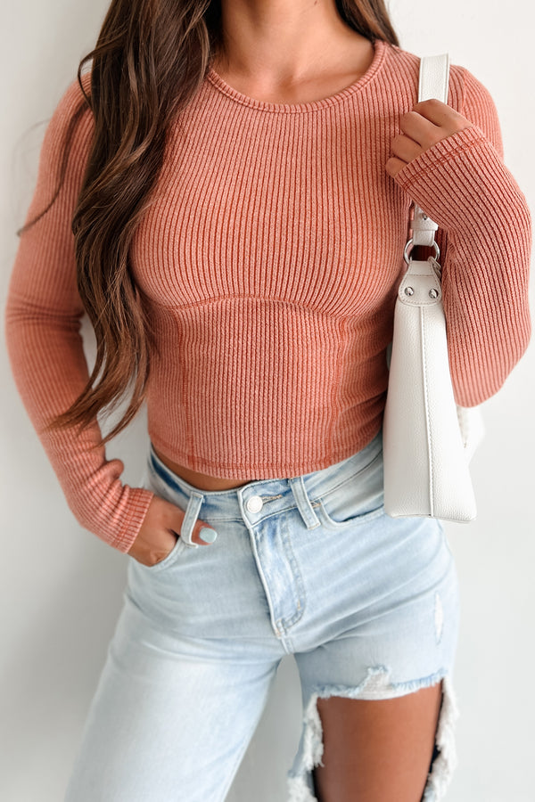 I Always Know Better Long Sleeve Top (Persimmon) - NanaMacs