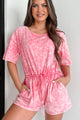 Happy To Be Home Mineral Wash Romper (Pink) - NanaMacs