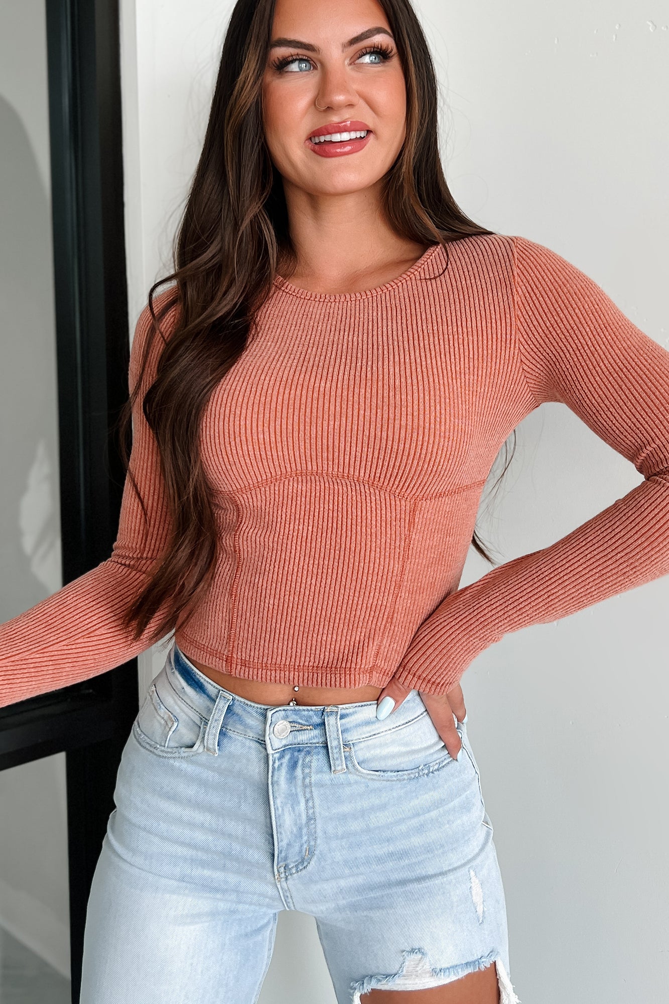 I Always Know Better Long Sleeve Top (Persimmon) - NanaMacs