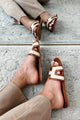 Confident Steps Raffia Slide Sandals (Chestnut) - NanaMacs