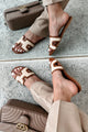 Confident Steps Raffia Slide Sandals (Chestnut) - NanaMacs