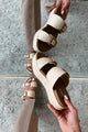 Fresh New Attitude Woven Platform Sandals (Natural Raffia) - NanaMacs