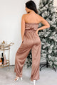 DOORBUSTER Glittering Goddess Rhinestone Embellished Jumpsuit (Mocha) - NanaMacs