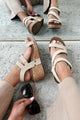 Aziza Cork Wedge Sandals (Gold Shimmer) - NanaMacs