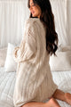 Find Your Purpose Cable Knit Long Cardigan (Natural) - NanaMacs