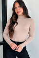 Beautiful Basic Turtleneck Bodysuit (Khaki) - Ships By 10/17