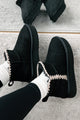 Sitka Style Contrast Stitch Platform Ankle Booties (Black) - NanaMacs