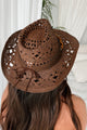 Sunny Vibes Only Beaded Straw Cowboy Hat (Brown) - NanaMacs