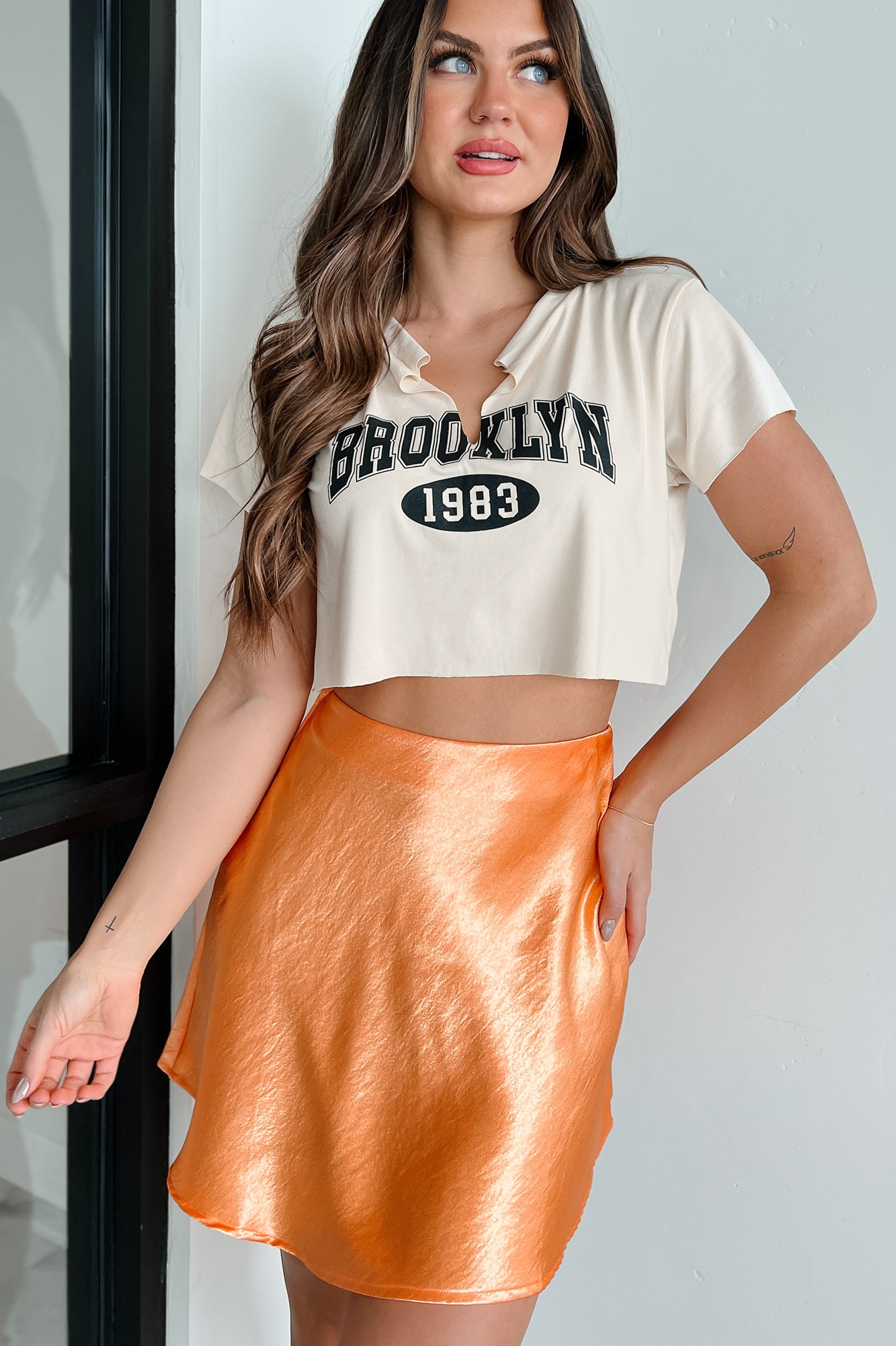 From Brooklyn Graphic Crop Tee (Vanilla) - NanaMacs