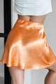 Mystic Dreams Satin Mini Skirt (Orange) - NanaMacs