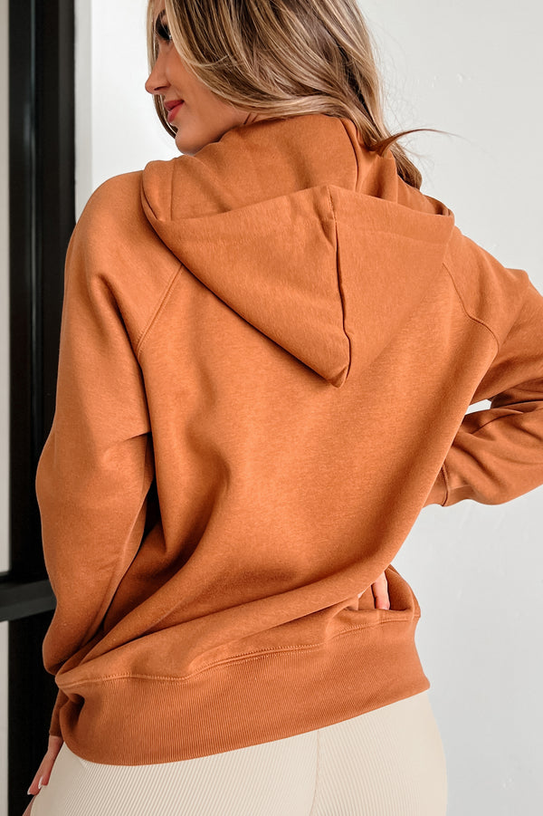 Winning Takes Precedence Zip-Up Hoodie (Camel) - NanaMacs