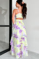 Seeds Of Happiness Tiered Floral Maxi Dress (Lavender Multi) - NanaMacs