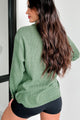 Ryland Brushed Waffle Knit Shacket (Forest Green) - NanaMacs