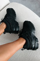 Paola Chain Detail Chunky Platform Sneaker (Black) - NanaMacs