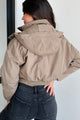 Fall Hikes Hooded Crop Jacket (Olive) - NanaMacs