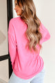 It Just Makes Sense Long Sleeve V-Neck Top (Fuchsia) - NanaMacs