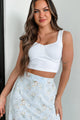 Always Doing More Sleeveless Ruched Crop Top (White) - NanaMacs