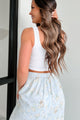 Always Doing More Sleeveless Ruched Crop Top (White) - NanaMacs