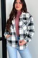 Life Recently Sherpa Lined Plaid Jacket (Black) - Ships By 10/17 - NanaMacs