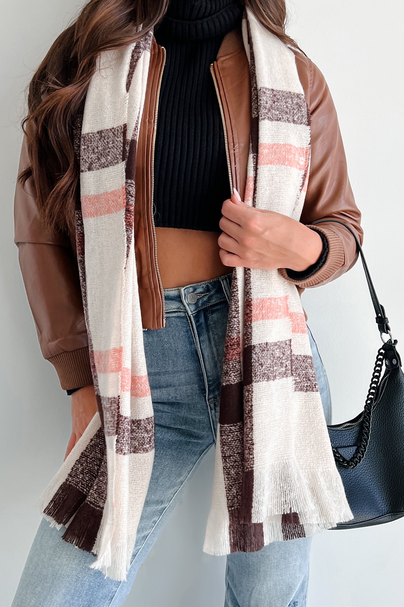 Fall Festivities Plaid Scarf (Beige Multi) - NanaMacs