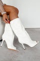 Beating All Odds Adjustable Mid Calf Boot (White) - NanaMacs