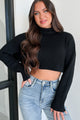 Pamela Turtleneck Crop Sweater (Black) - NanaMacs