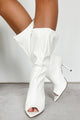 Beating All Odds Adjustable Mid Calf Boot (White) - NanaMacs