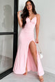 Hollywood Smiles Glittered Lace-Up Maxi Dress (Pink/Pink) - NanaMacs