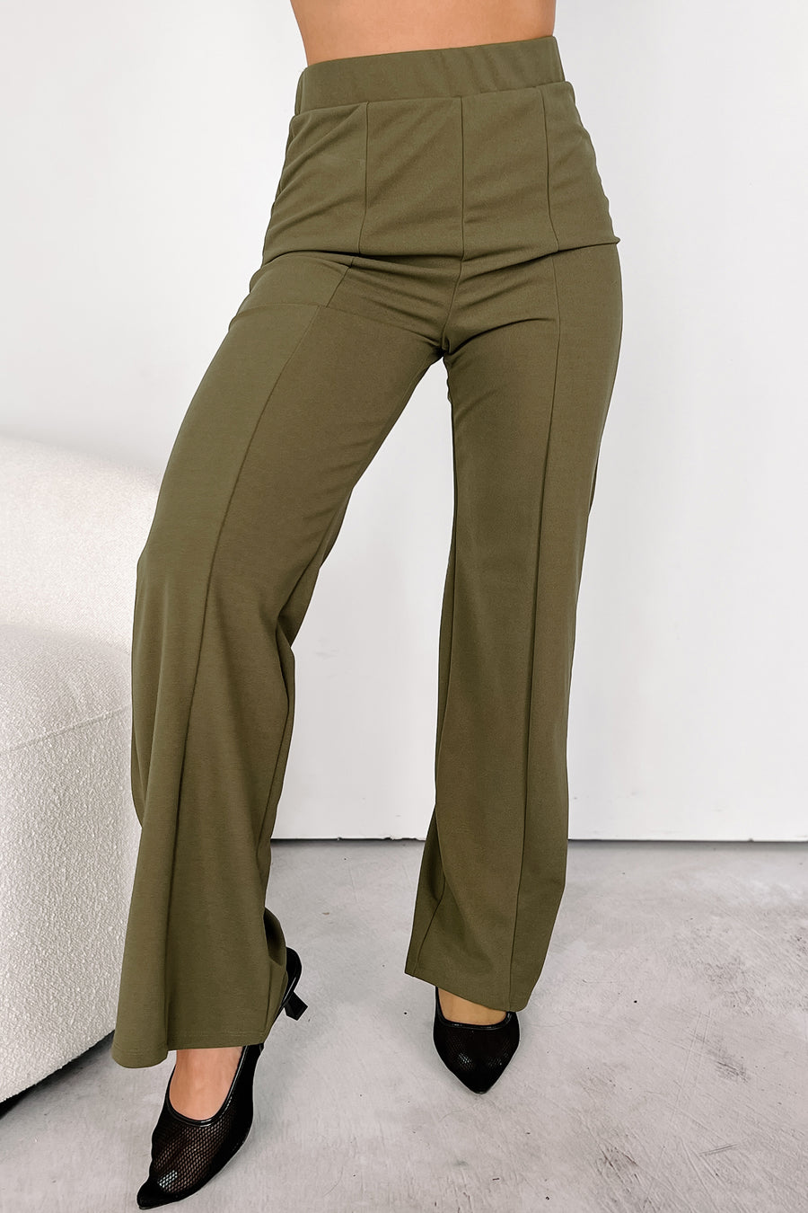 Determined To Succeed High Waist Pants (Olive)