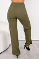 Determined To Succeed High Waist Pants (Olive) - NanaMacs