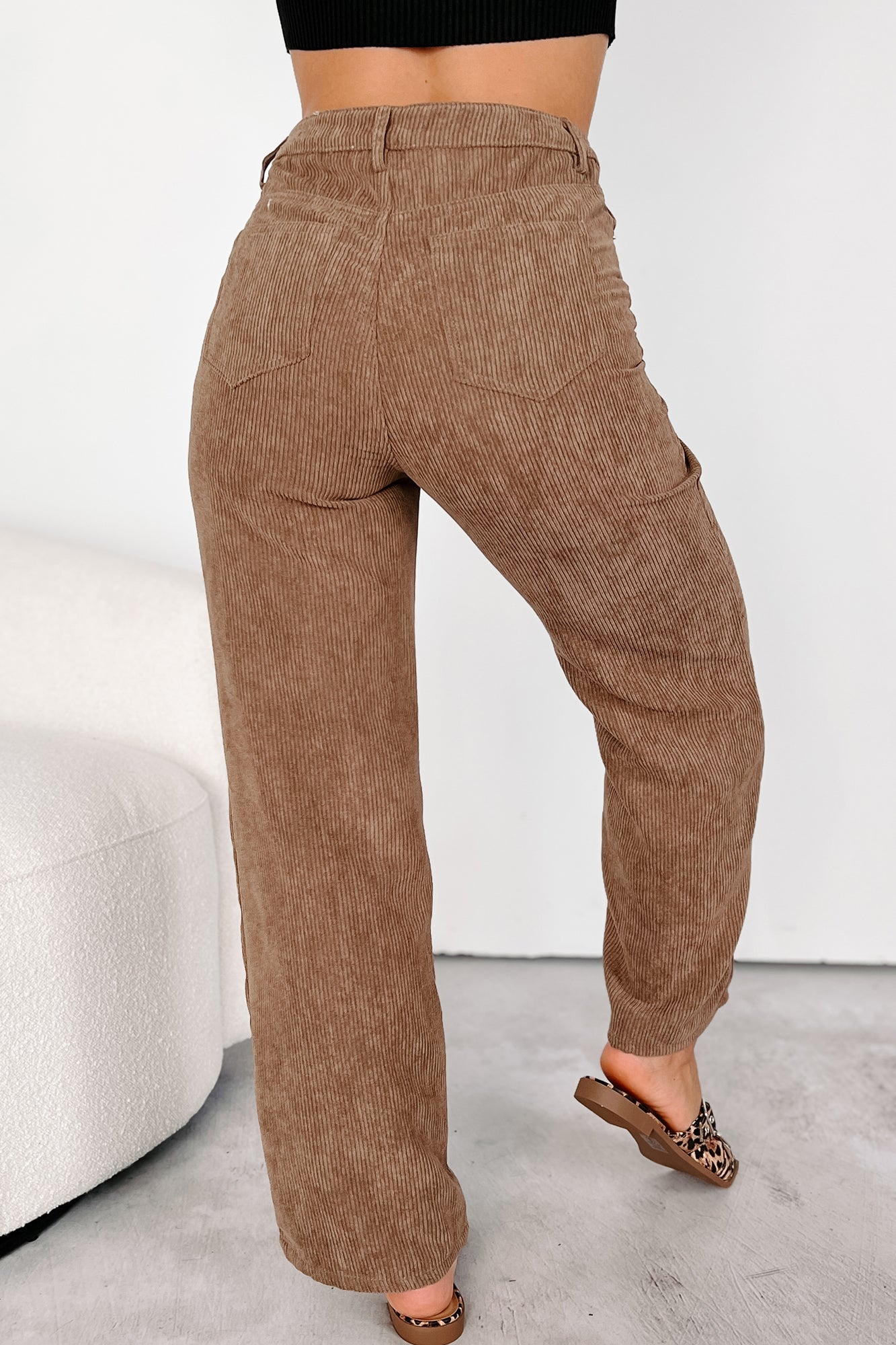 Zachary High Rise Corduroy Pants (Mocha) · NanaMacs