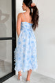 Profess Your Love Ruffle Floral Midi Dress (Blue Floral) - NanaMacs