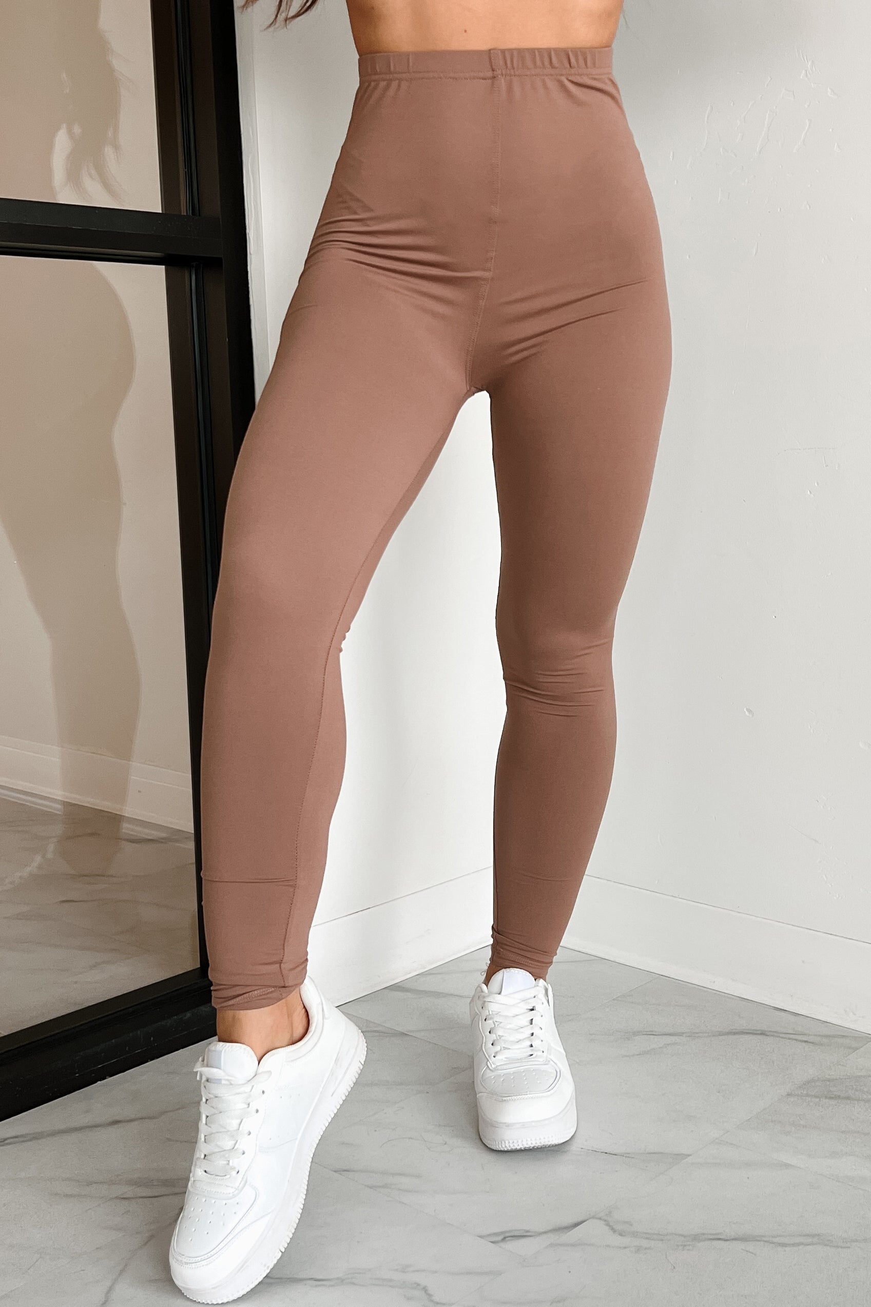 DOORBUSTER Zayne Buttery Soft T-Shirt & Leggings Set (Mocha) - NanaMacs