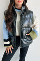 Put You In Your Place Patent Leather Puffer Vest (Black) - NanaMacs