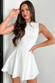 Date Night Done Right Boatneck Skater Dress (Ivory) - NanaMacs