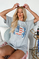 Sweet American Honey Graphic T-Shirt (Ash Grey) - Print On Demand - NanaMacs