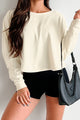 DOORBUSTER Weekend Activities Oversized Sweatshirt Top (Cream) - NanaMacs