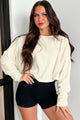 DOORBUSTER Weekend Activities Oversized Sweatshirt Top (Cream) - NanaMacs