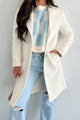 Fashionable For Fall Brushed Fleece Trench Coat (Ivory) - NanaMacs