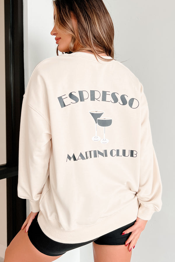 "Espresso Martini Club" Graphic Sweatshirt (Cream) - NanaMacs