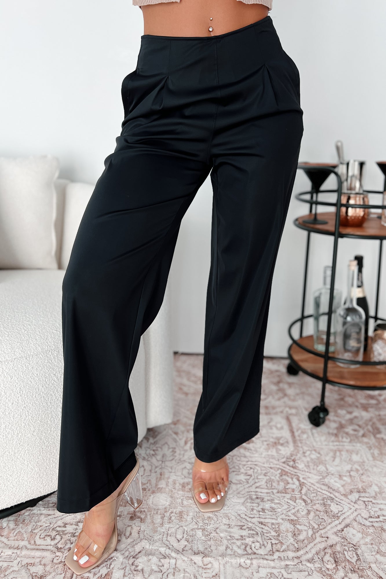 Stronger Every Day Mono B Flexflow Wide Leg Pants (Black) - NanaMacs