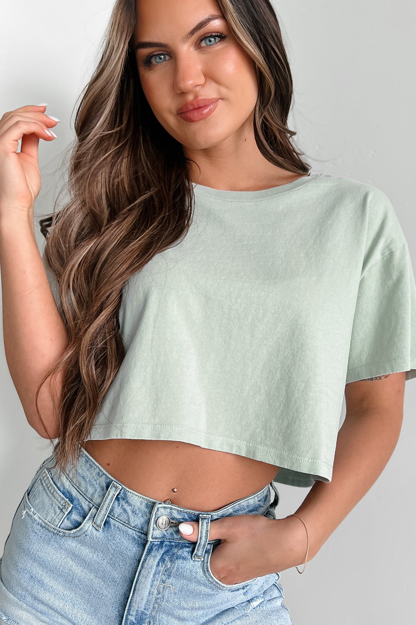 Heather Gray Crop Top - Where I'm From