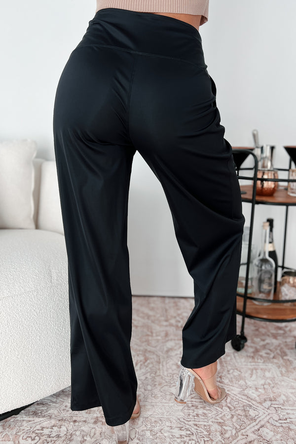 Stronger Every Day Mono B Flexflow Wide Leg Pants (Black) - NanaMacs