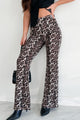 Untamed & Free Flared Leopard Print Pants (Taupe)