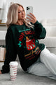 "Christmas Blend Hot Cocoa" Graphic Sweatshirt (Forest) - NanaMacs