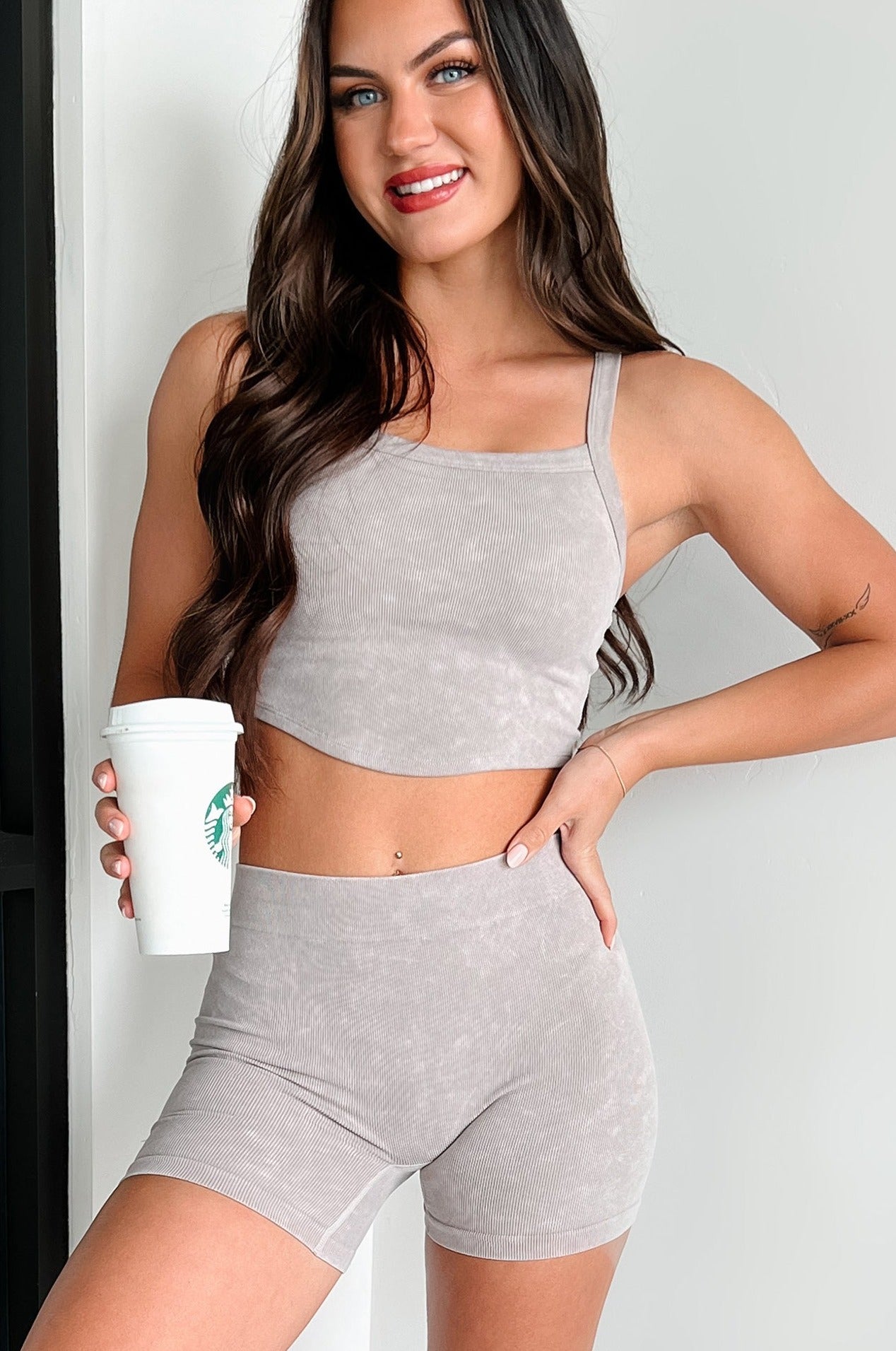 Sculpted Style Athleisure Set (Ash Grey) - NanaMacs