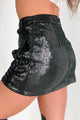 We Like To Party Sequin Cargo Mini Skirt (Black) - NanaMacs