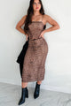 A Different Breed Leopard Mesh Maxi Skirt (Brown)